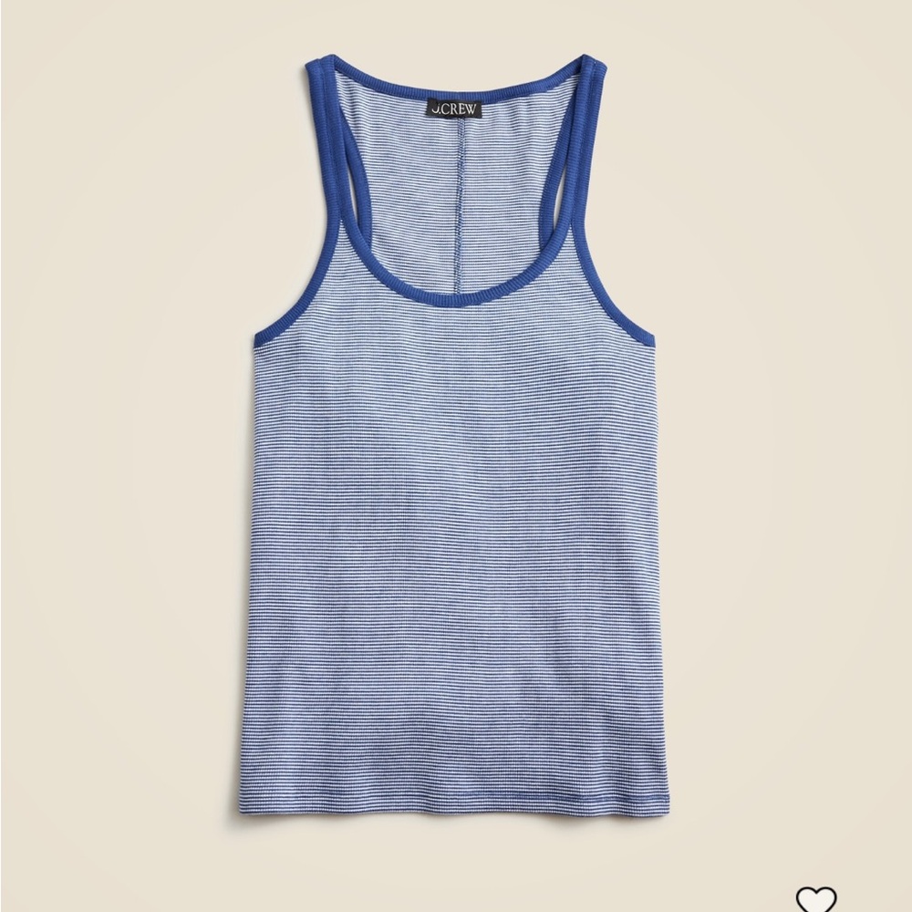 J.Crew Fine rib racerback tank top in stripe